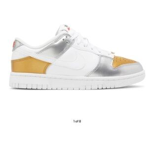 Nike Dunk Low SE 'Silver Gold Metallic' Size 9.5